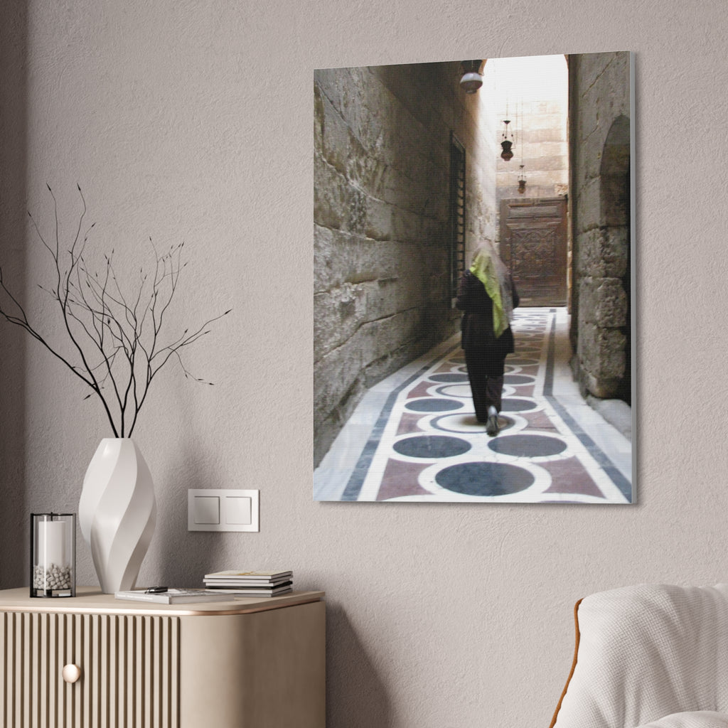 Stretched Canvas Wall Art – Historic Stone Alleyway Photography