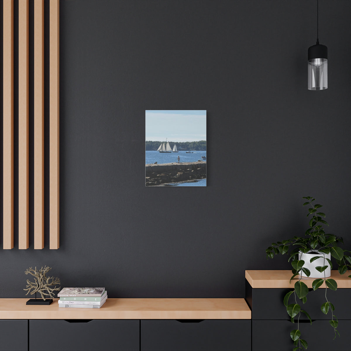 Schooner Sailboat Canvas (Rockland, Maine, USA)