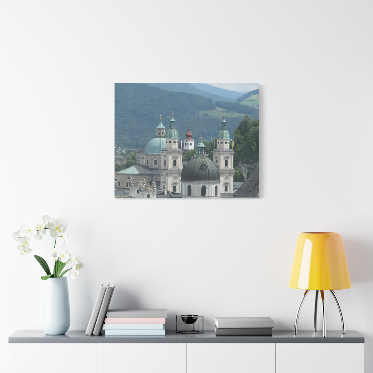 Salzburg Cathedral Austrian Alps Matte Canvas