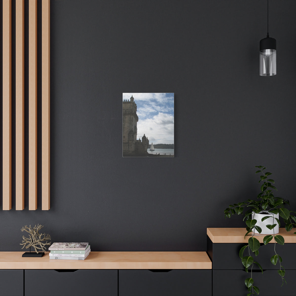 Sailboat by Historic Tower Canvas (Portugal)