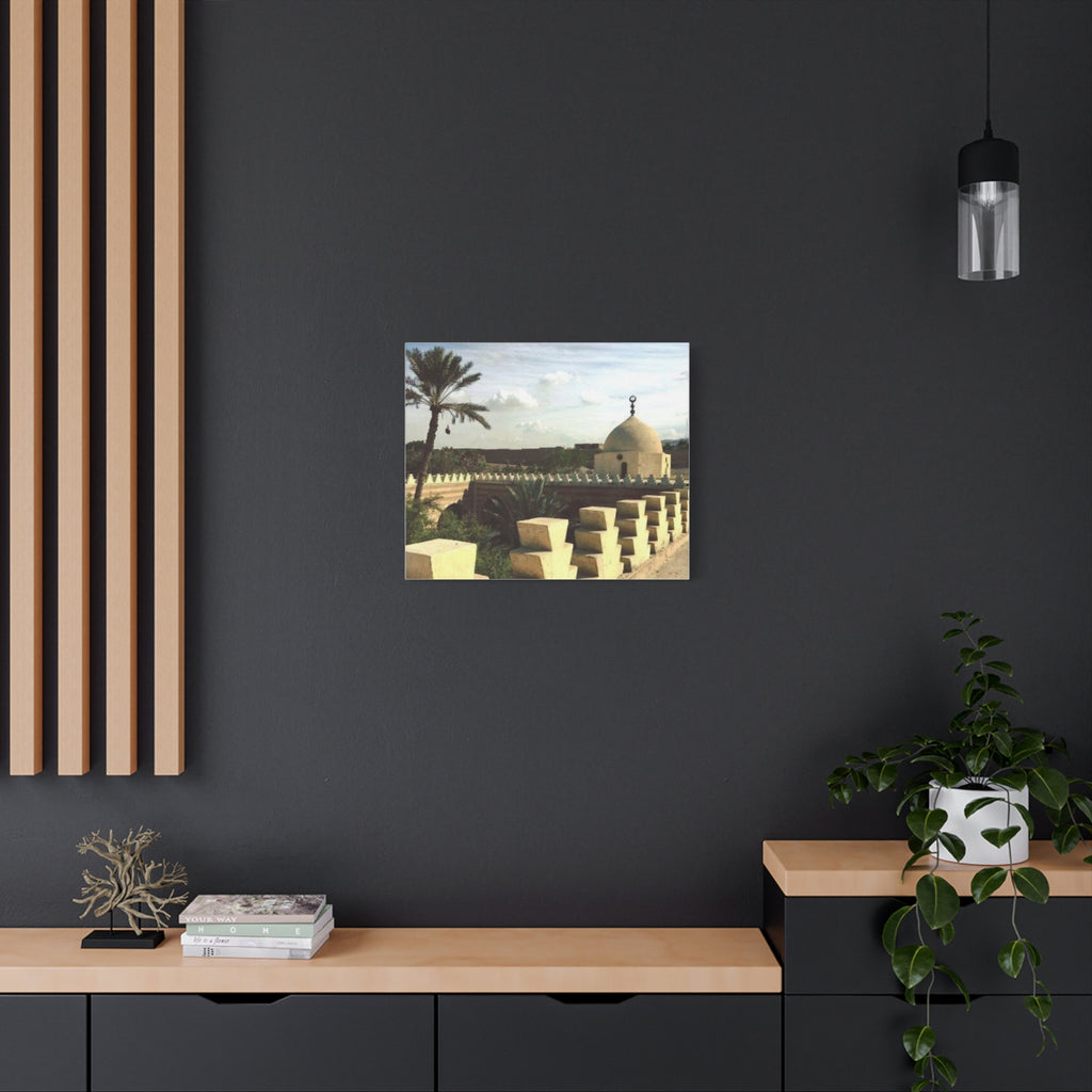 Desert Mosque Landscape Matte Canvas