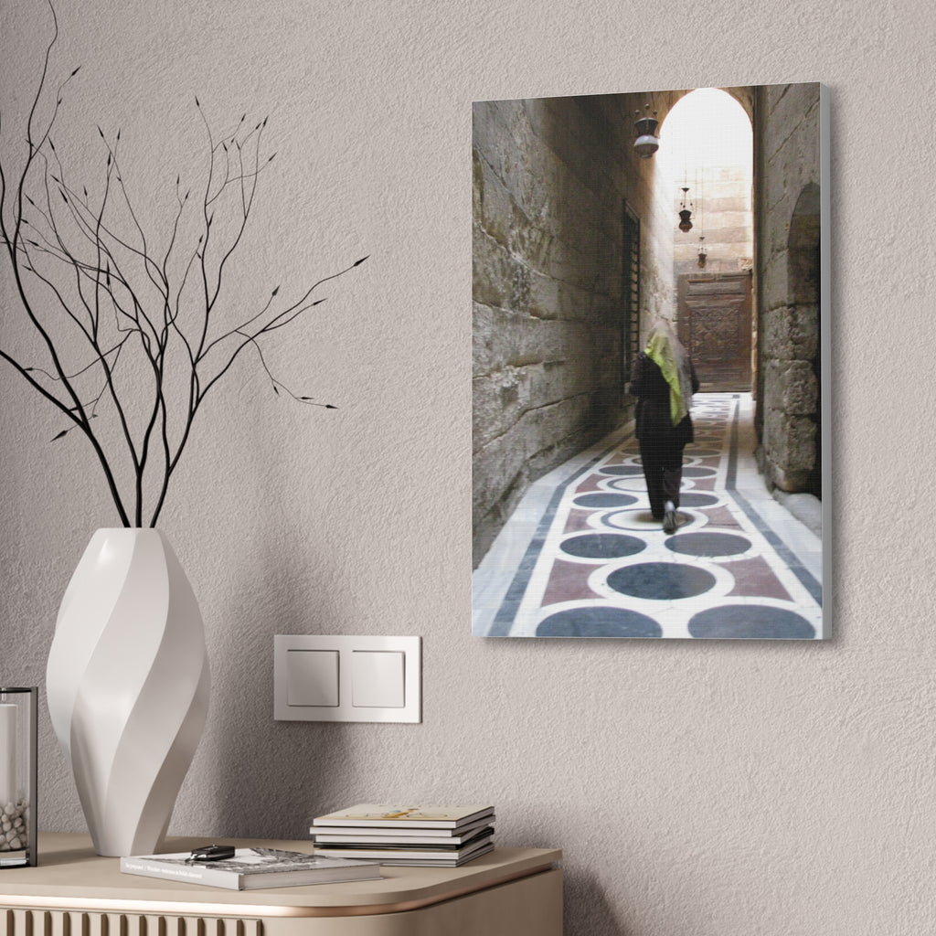 Stretched Canvas Wall Art – Historic Stone Alleyway Photography