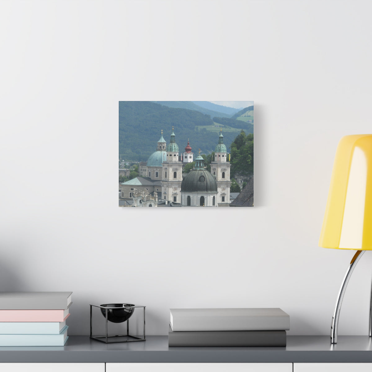 Salzburg Cathedral Austrian Alps Matte Canvas