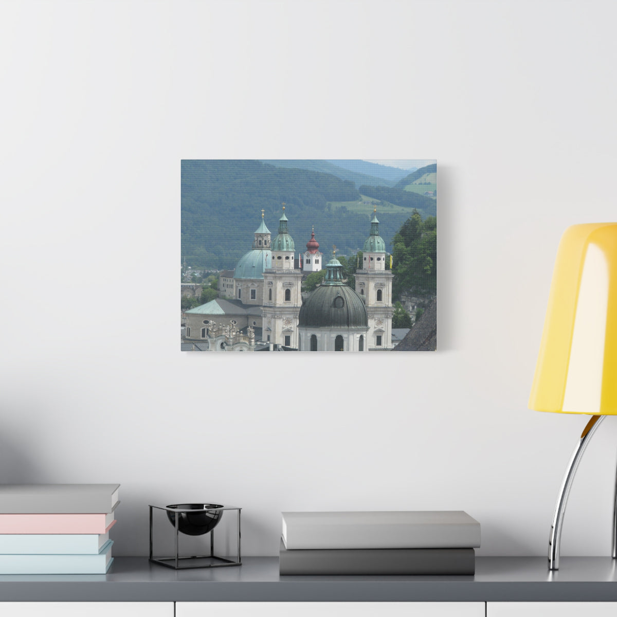 Salzburg Cathedral Austrian Alps Matte Canvas