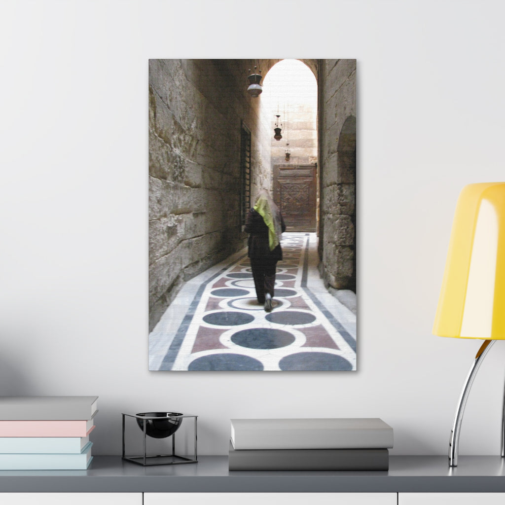 Stretched Canvas Wall Art – Historic Stone Alleyway Photography