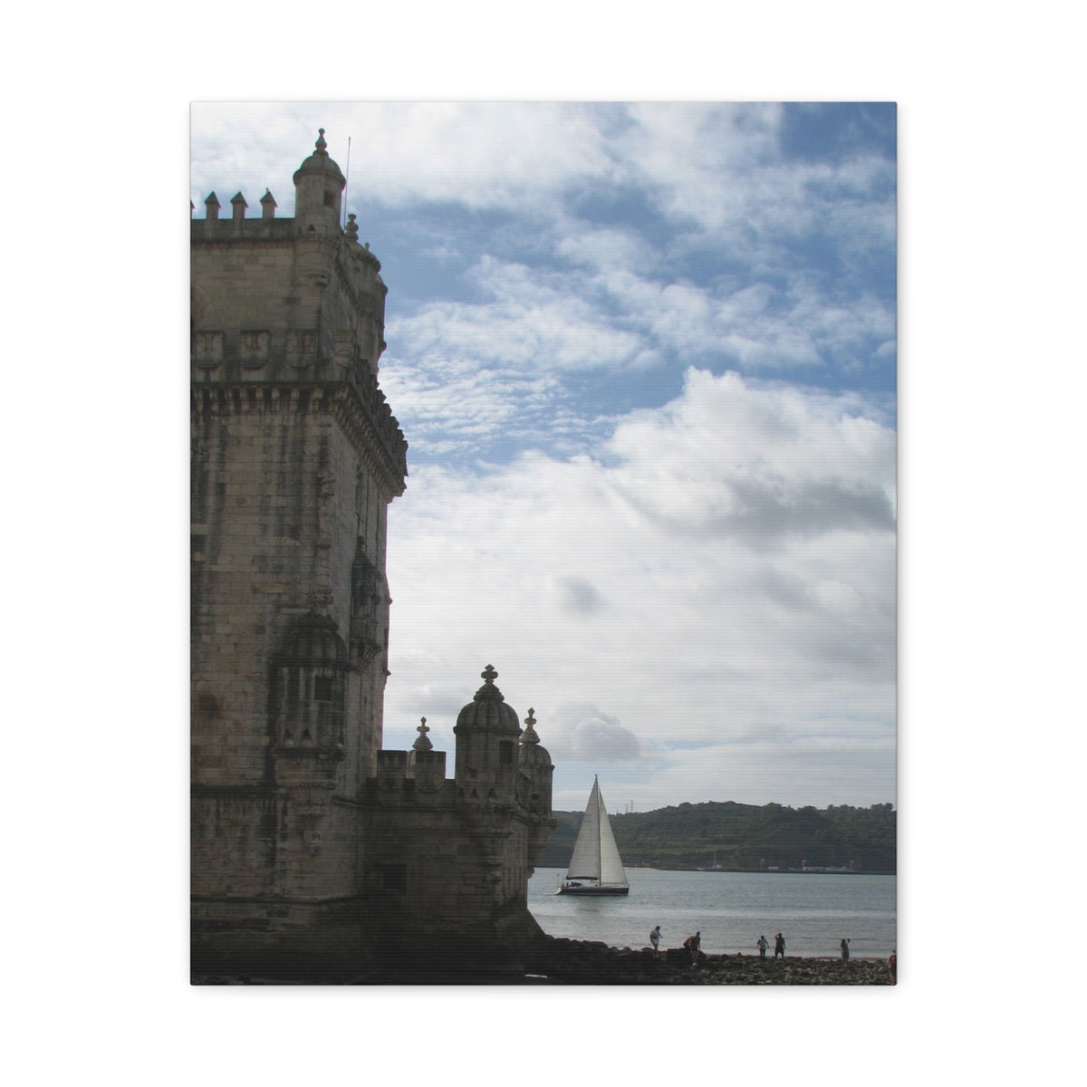 Sailboat by Historic Tower Canvas (Portugal)
