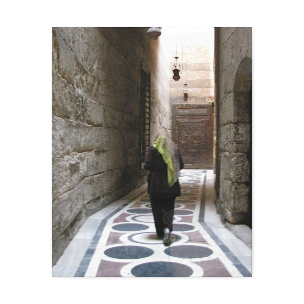 Stretched Canvas Wall Art – Historic Stone Alleyway Photography
