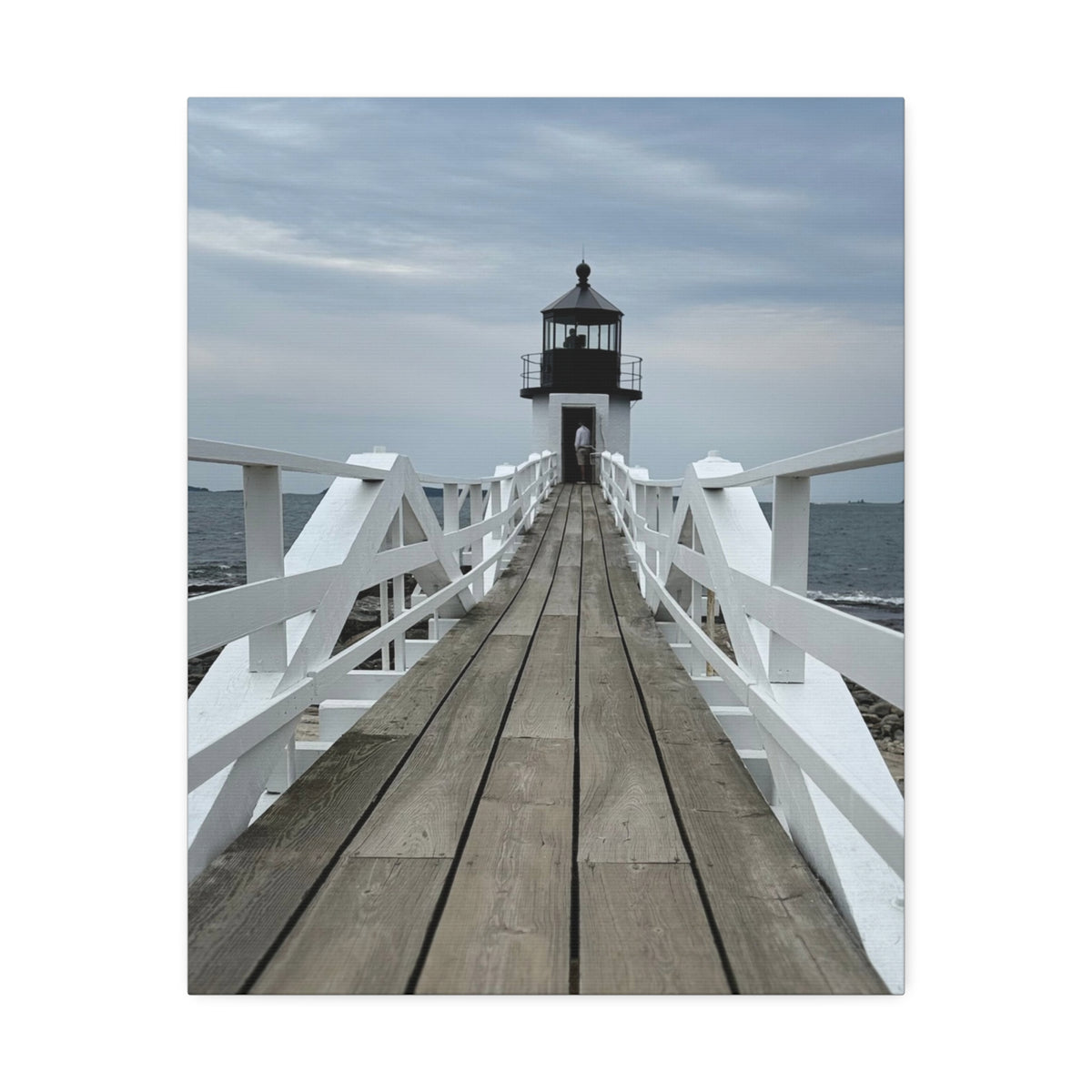 Stretched Canvas Lighthouse Pier Wall Art