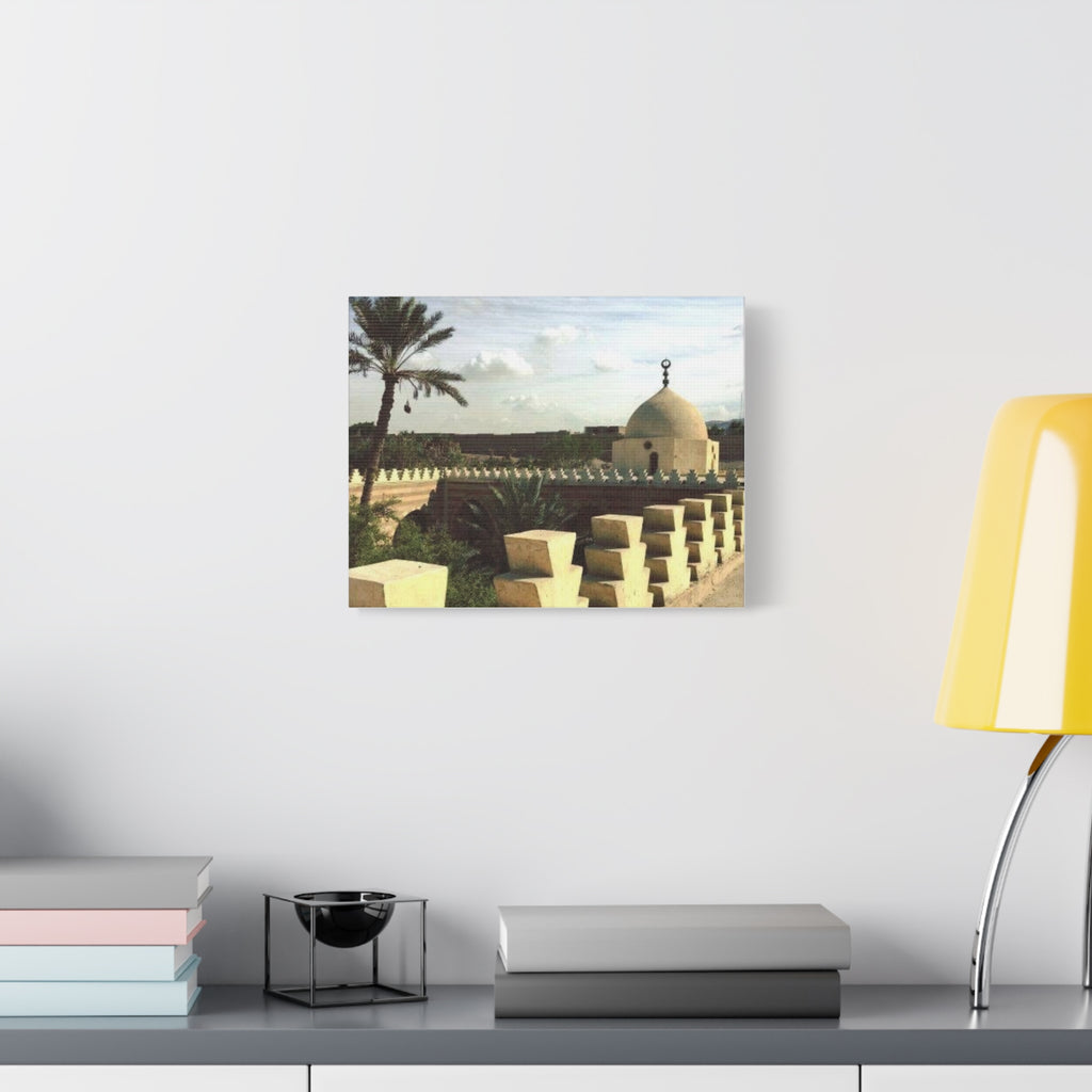 Desert Mosque Landscape Matte Canvas