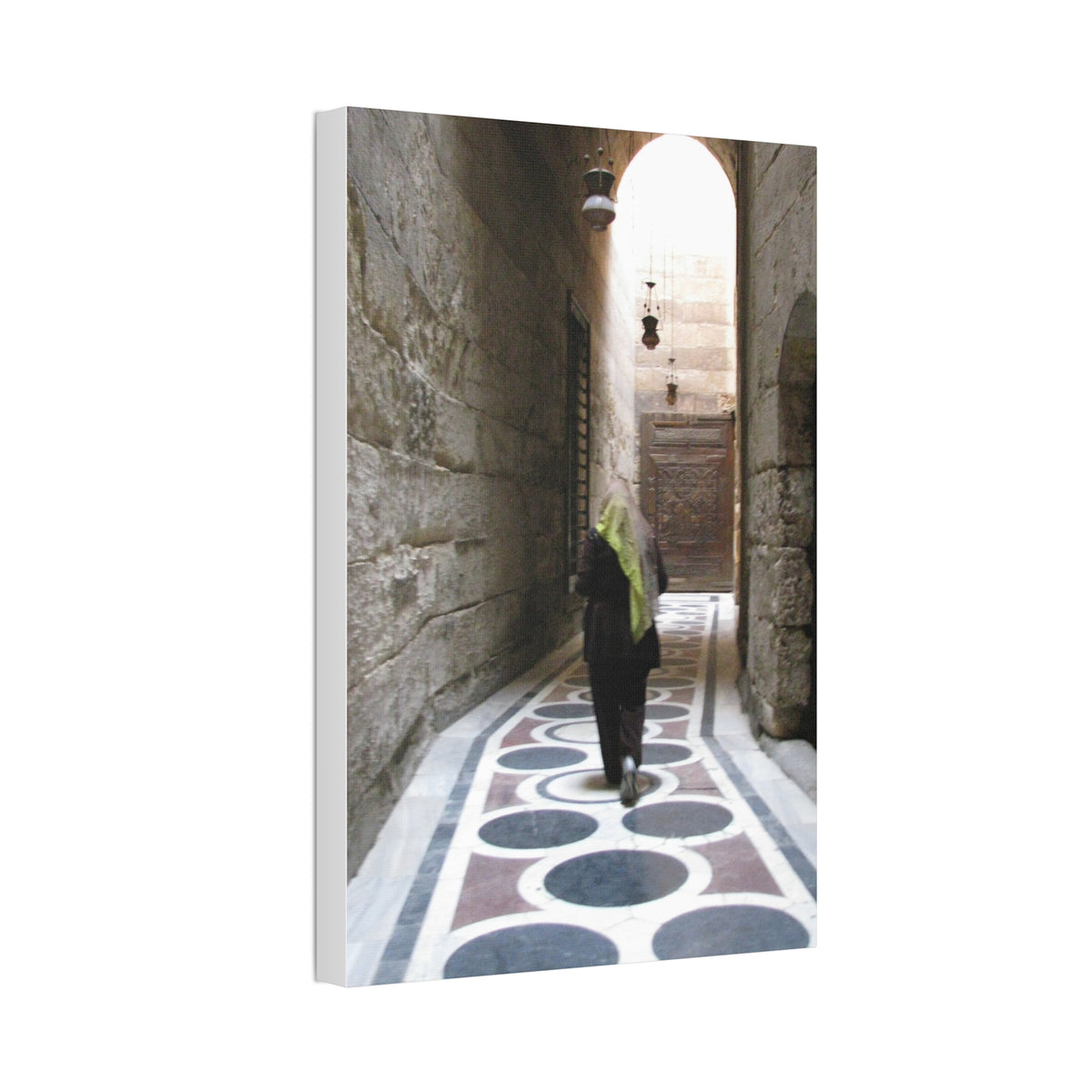 Stretched Canvas Wall Art – Historic Stone Alleyway Photography