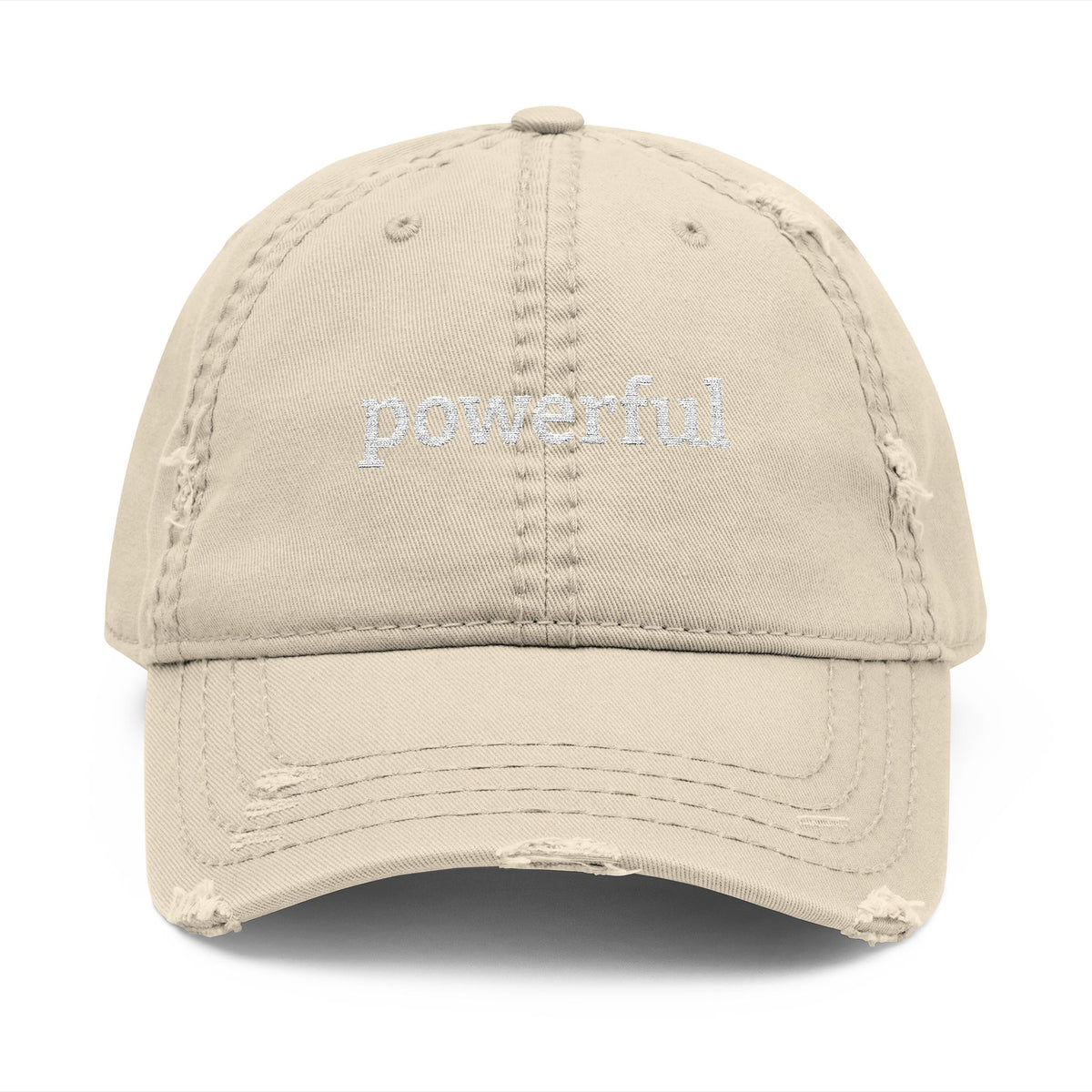 Powerful Distressed Dad Hat