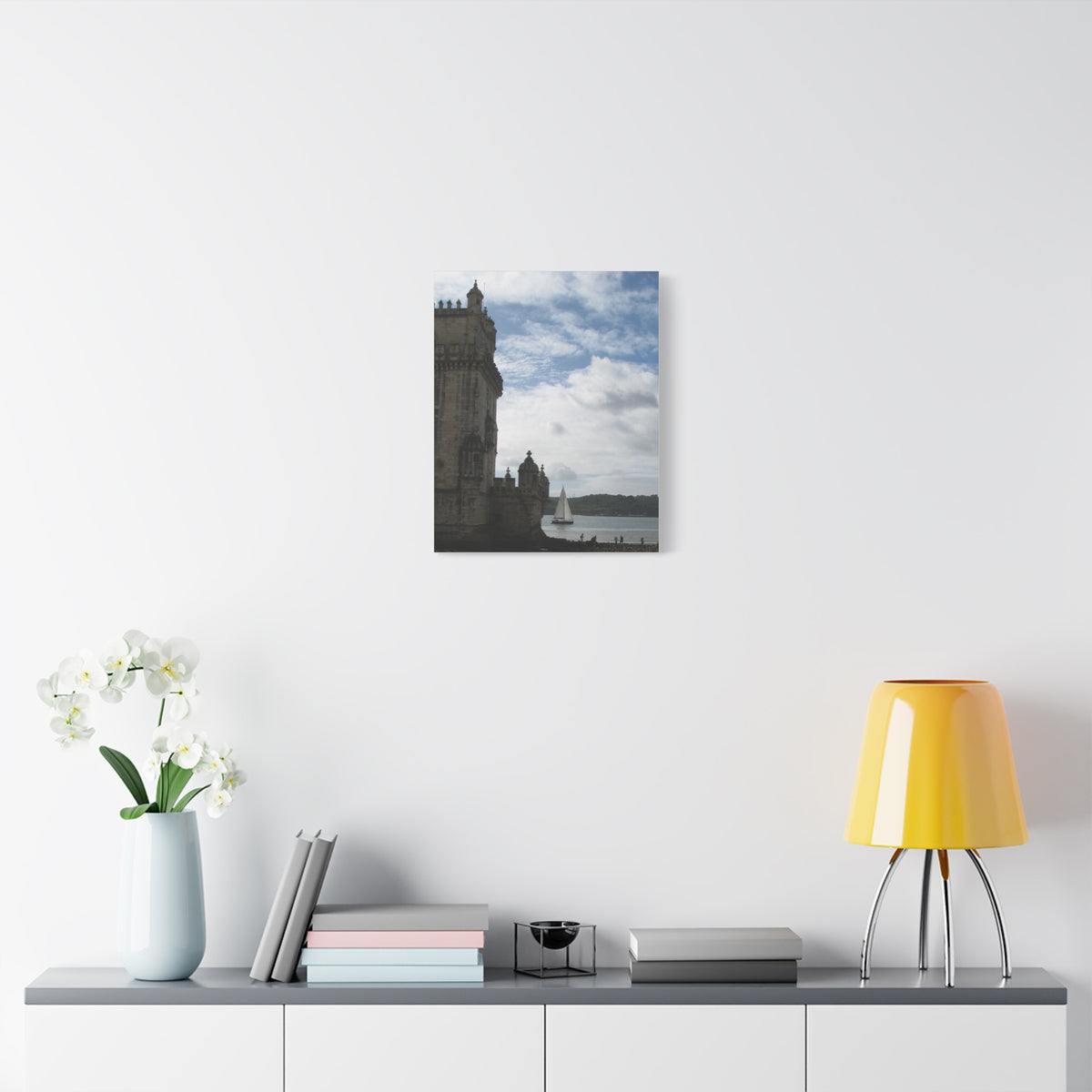 Sailboat by Historic Tower Canvas (Portugal)