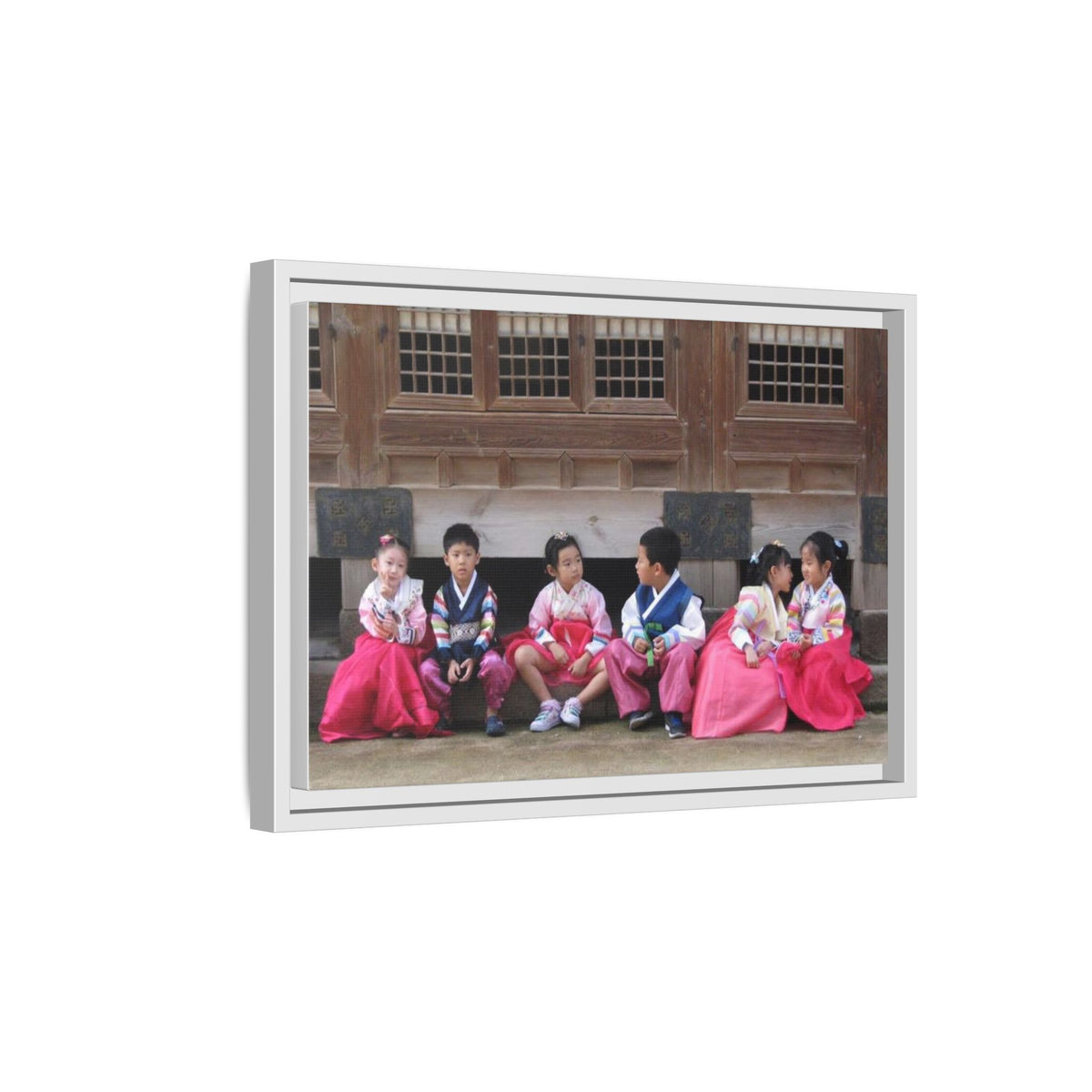 Framed Canvas Korean Hanbok Children Wall Art
