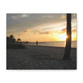 Sunset Beach Stretched Canvas Wall Art