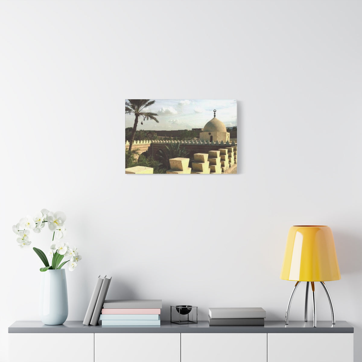 Desert Mosque Landscape Matte Canvas