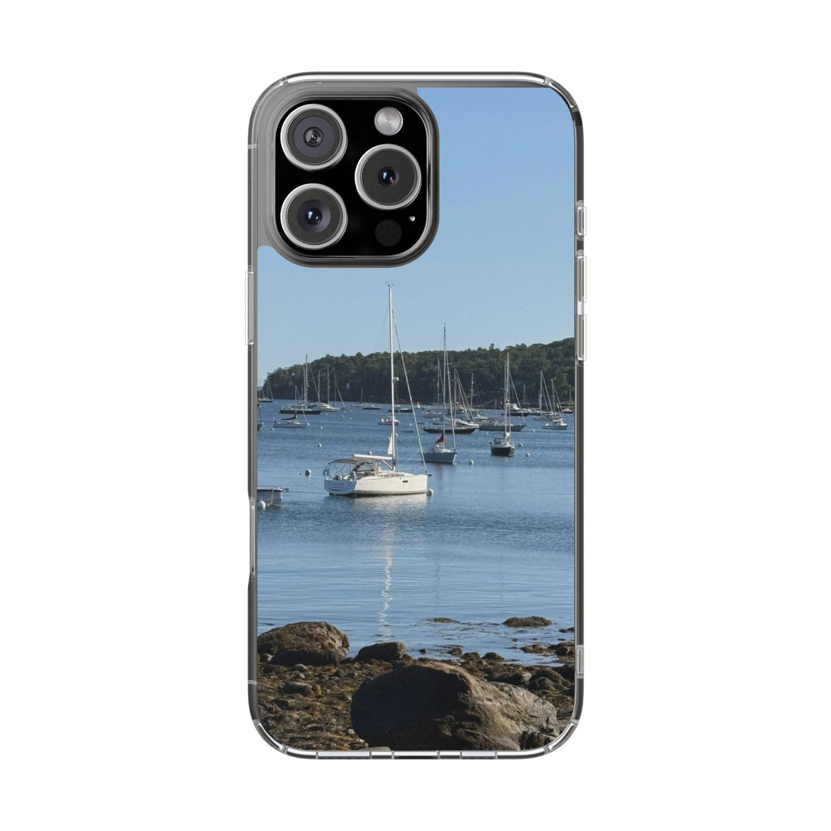 Sailboats on Harbor Phone Case | Clear Magnetic Case