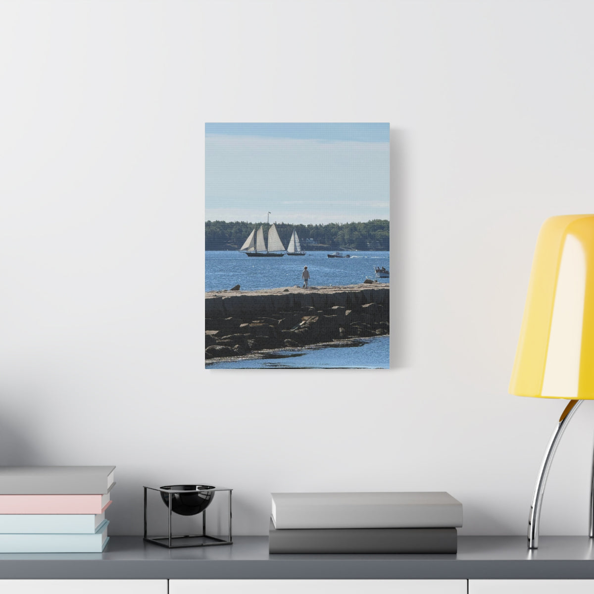 Schooner Sailboat Canvas (Rockland, Maine, USA)