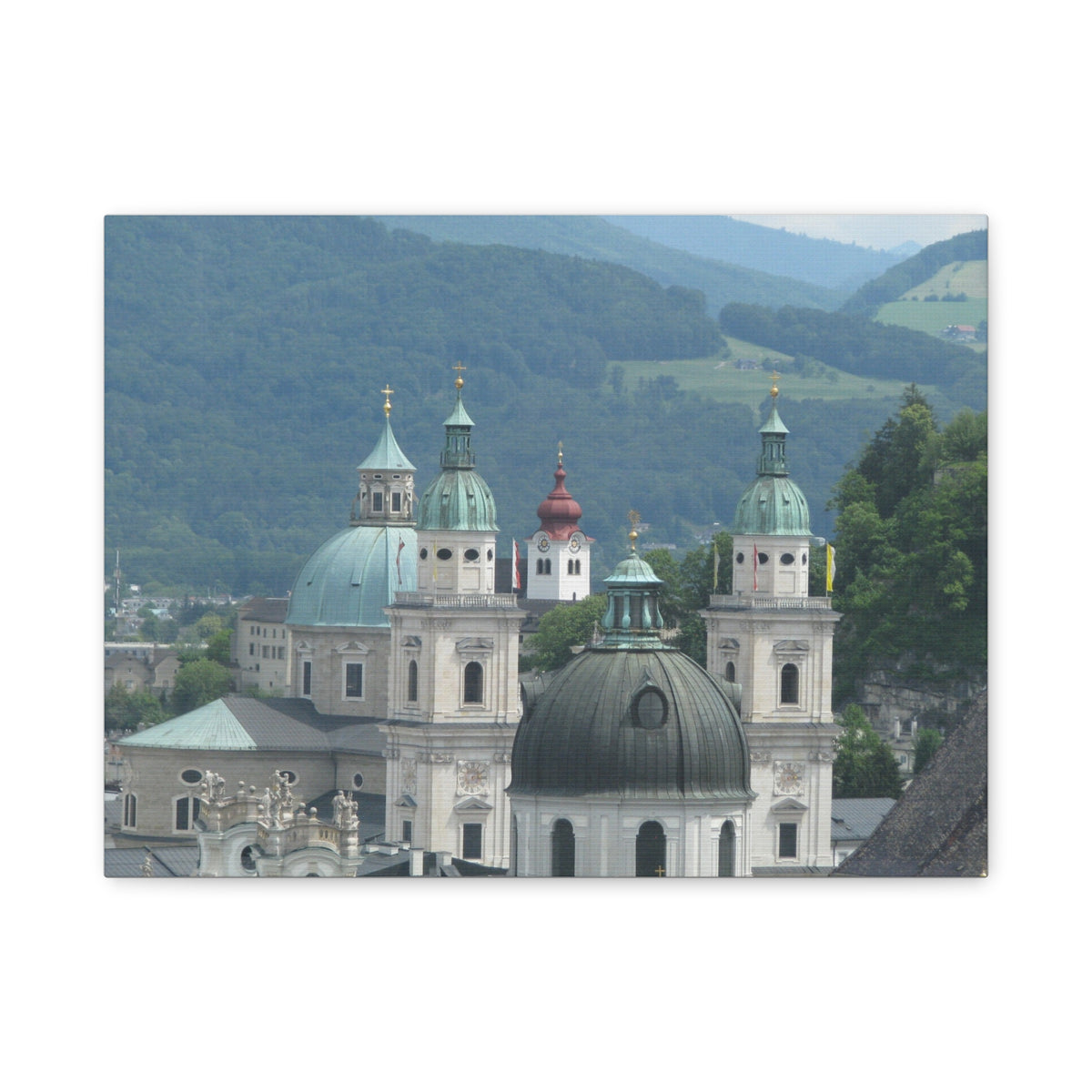 Salzburg Cathedral Austrian Alps Matte Canvas