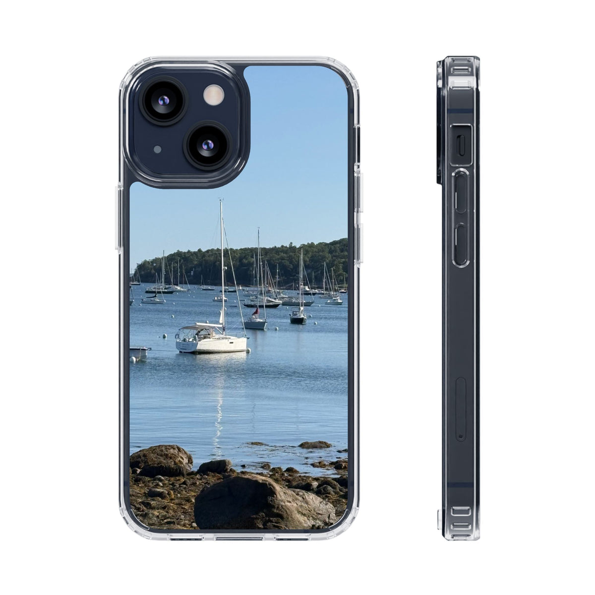 Sailboats on Harbor Phone Case | Clear Magnetic Case
