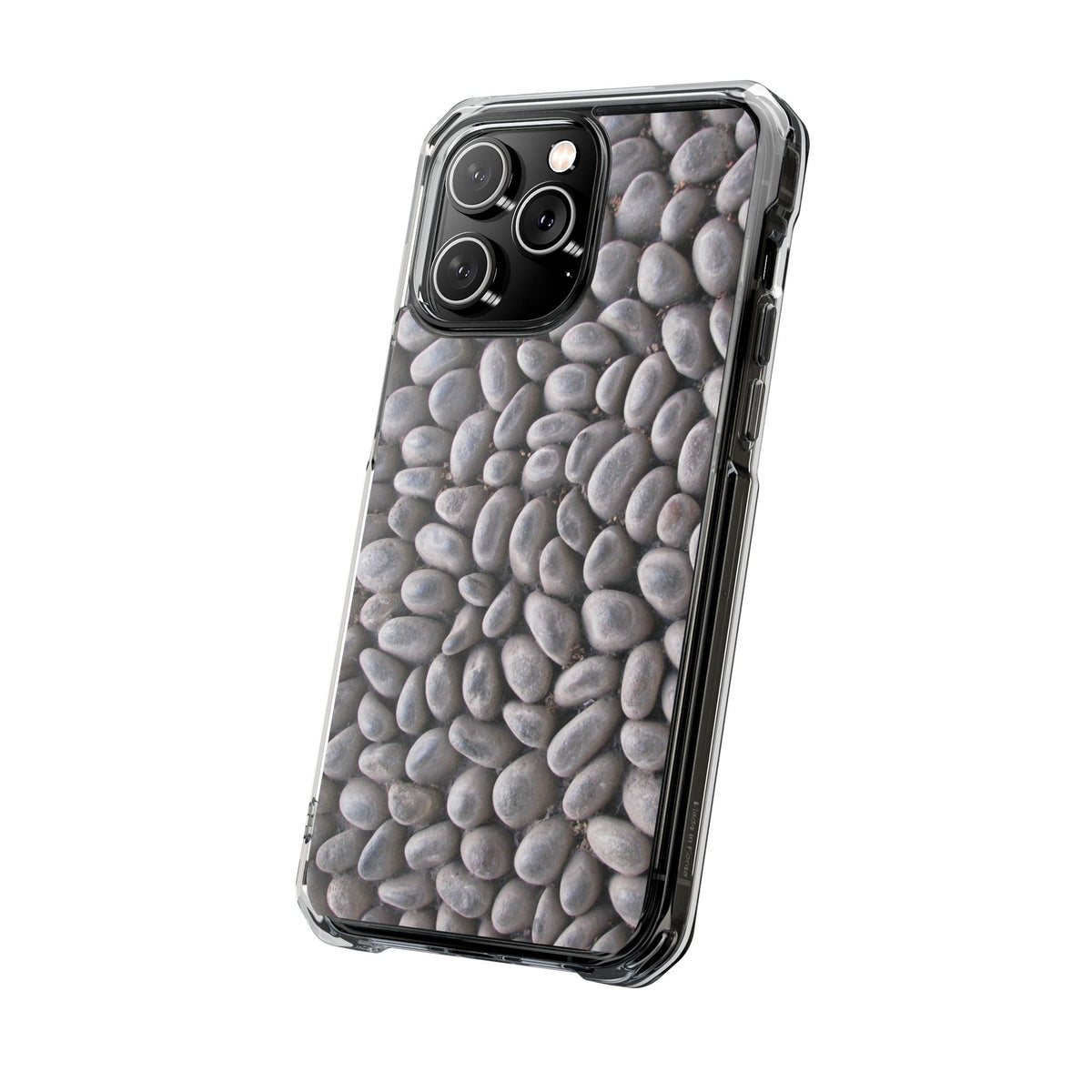Gray Pebble Pattern Phone Case | Magnetic Clear Impact Case
