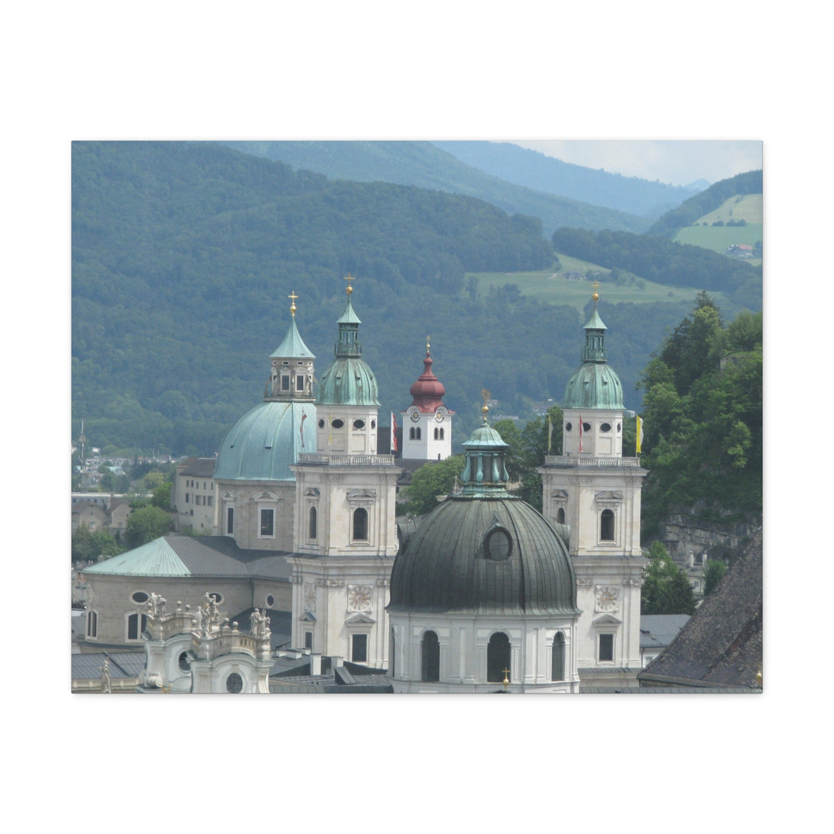 Salzburg Cathedral Austrian Alps Matte Canvas