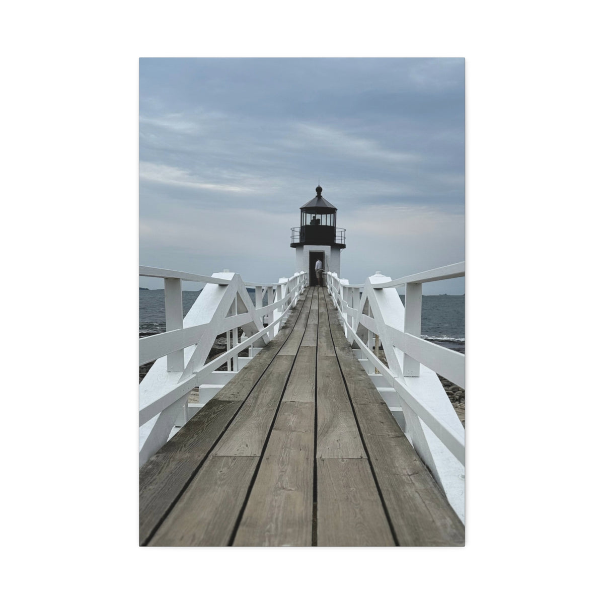 Stretched Canvas Lighthouse Pier Wall Art