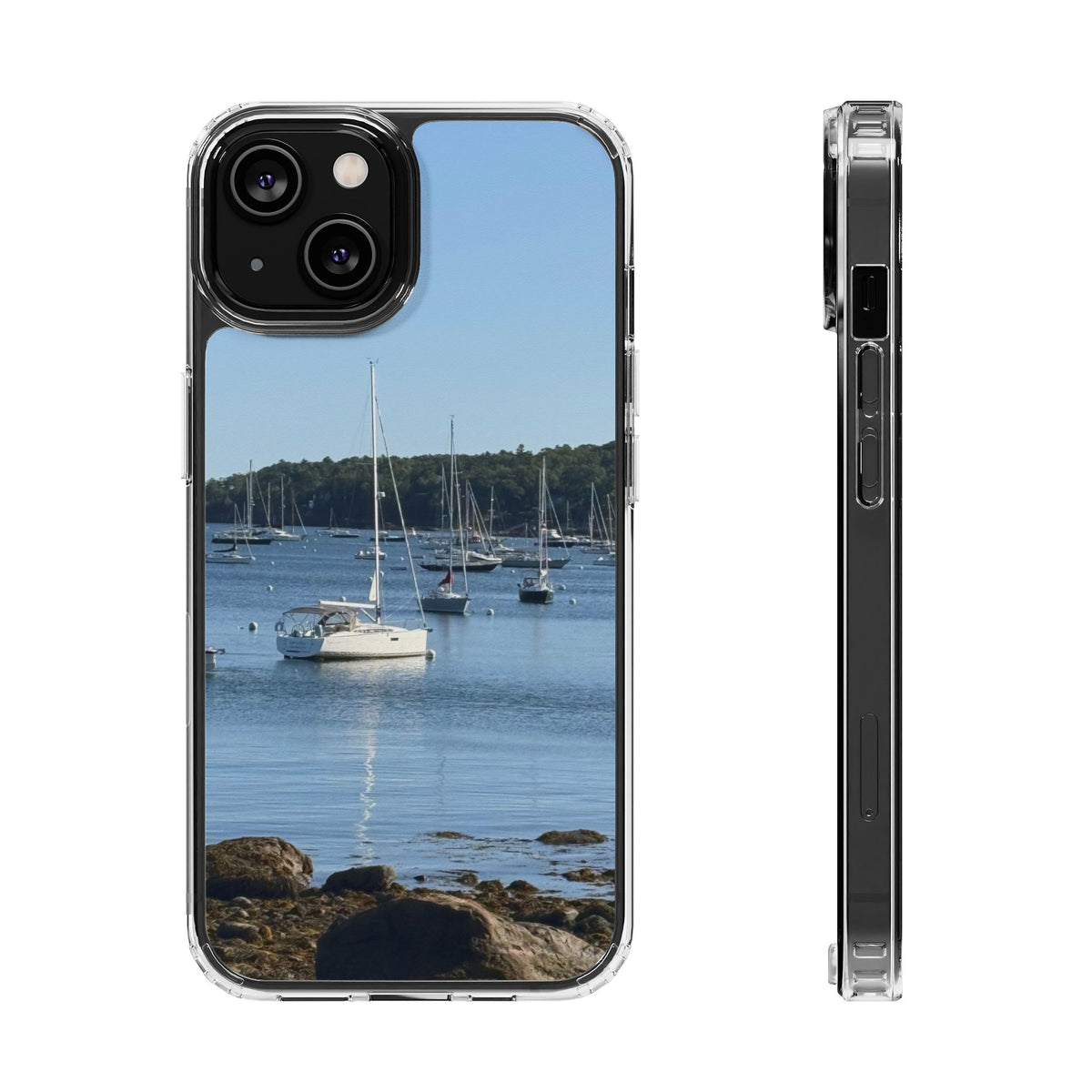 Sailboats on Harbor Phone Case | Clear Magnetic Case