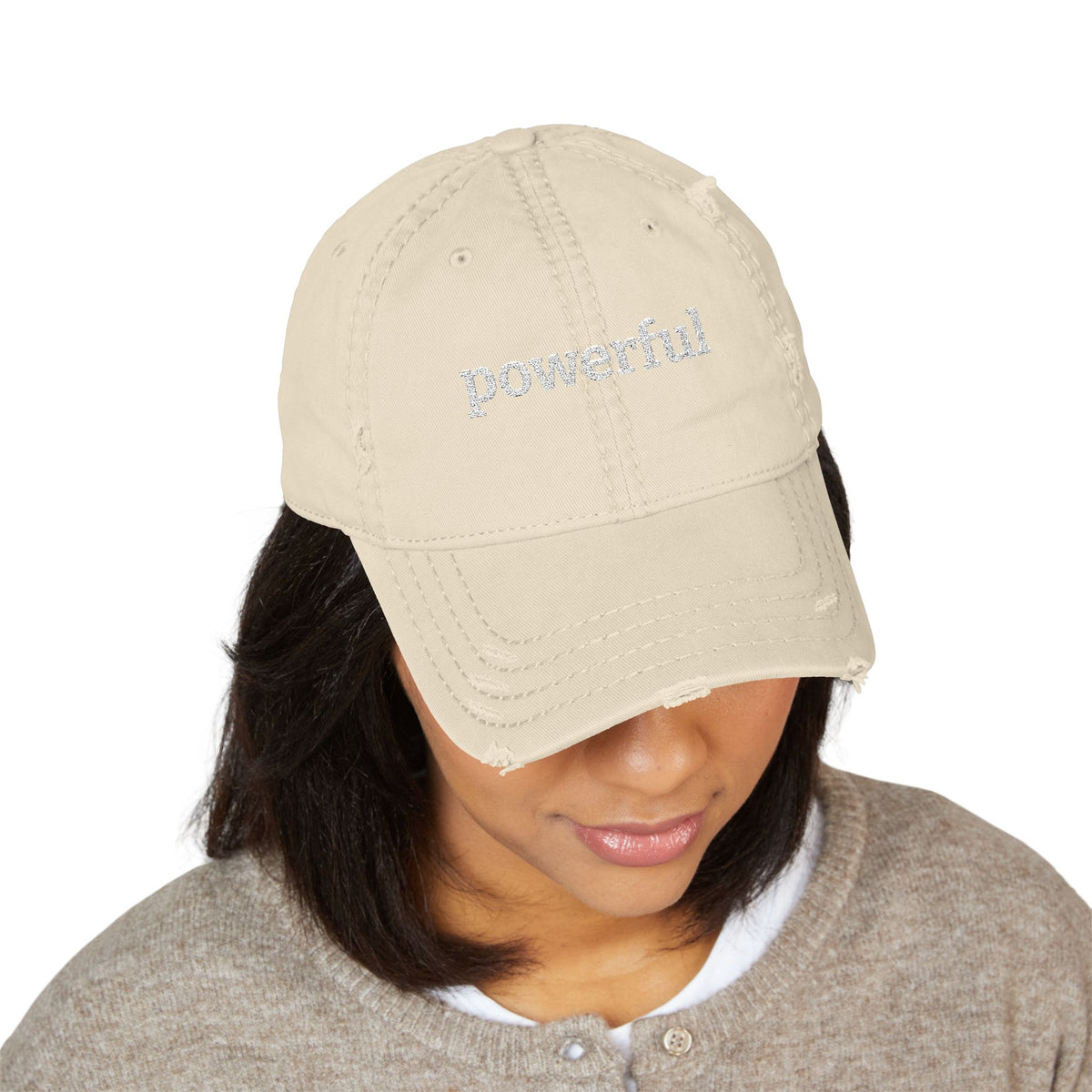 Powerful Distressed Dad Hat
