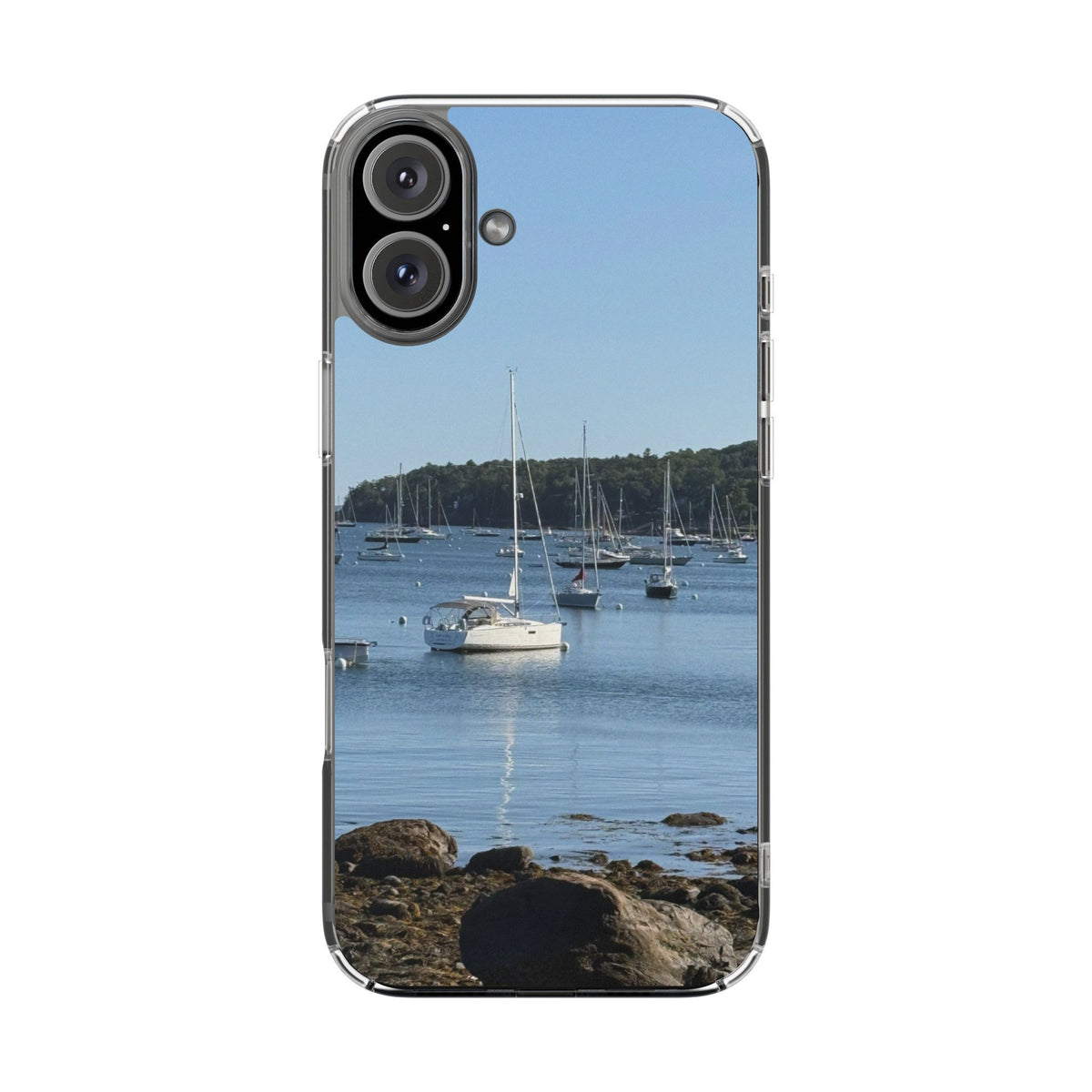 Sailboats on Harbor Phone Case | Clear Magnetic Case