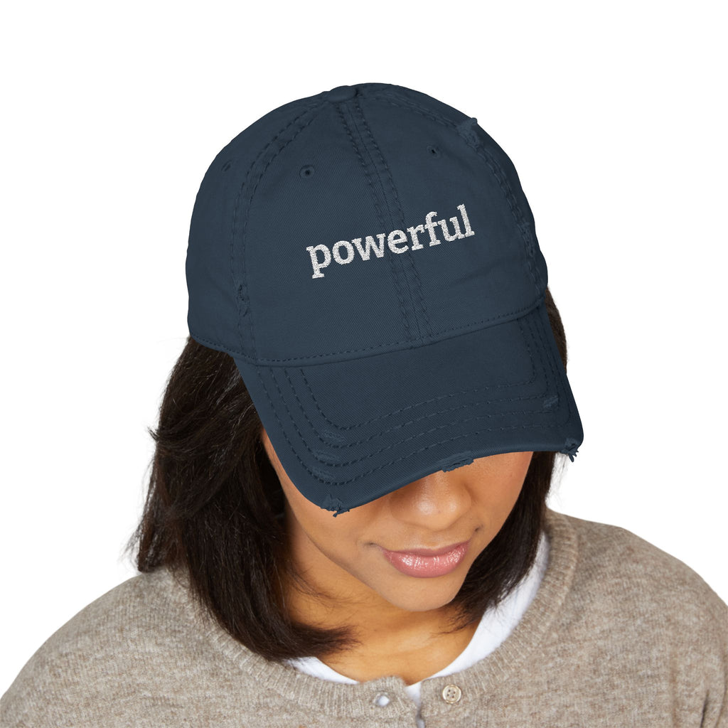 Powerful Distressed Dad Hat