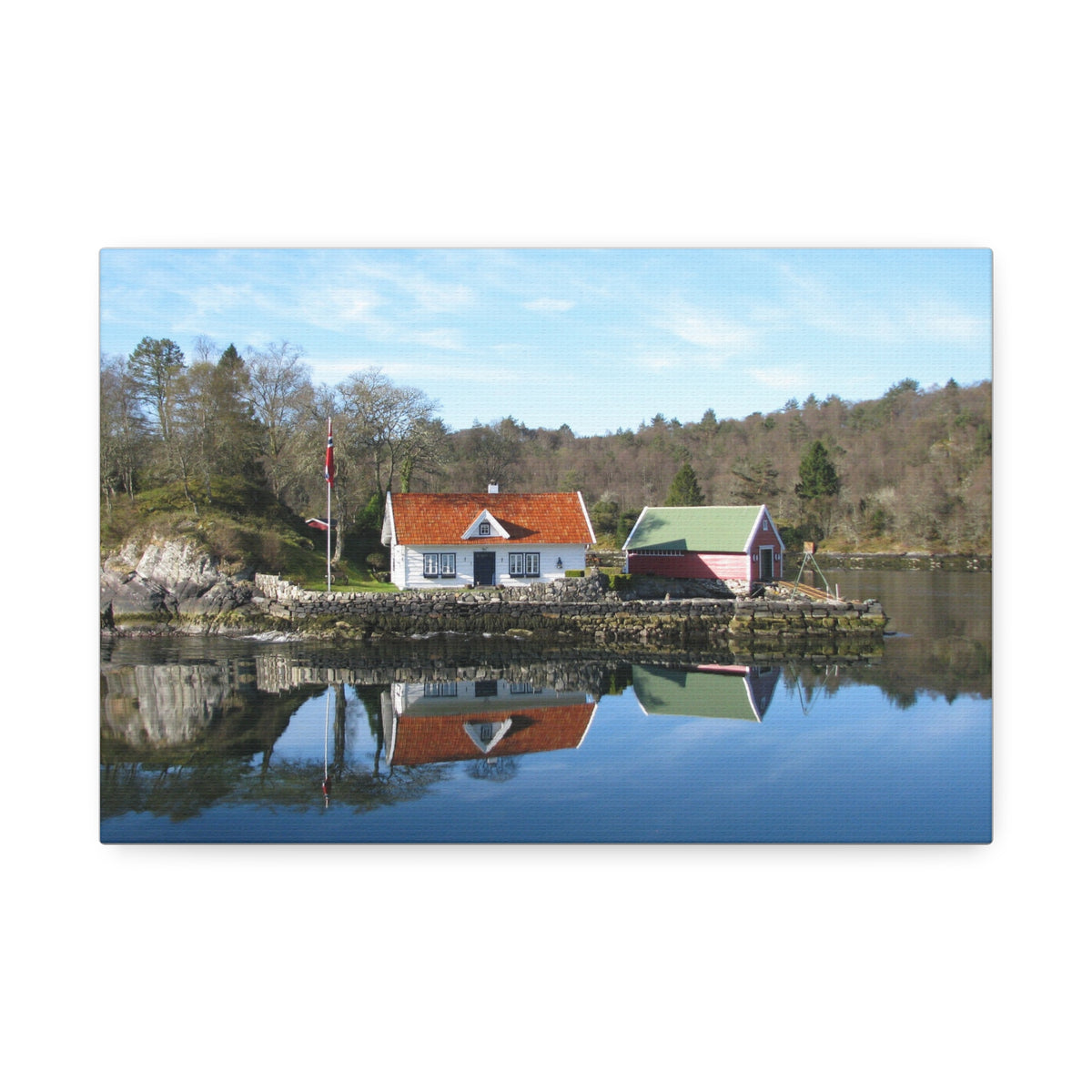 Norway Home Reflection Wall Art