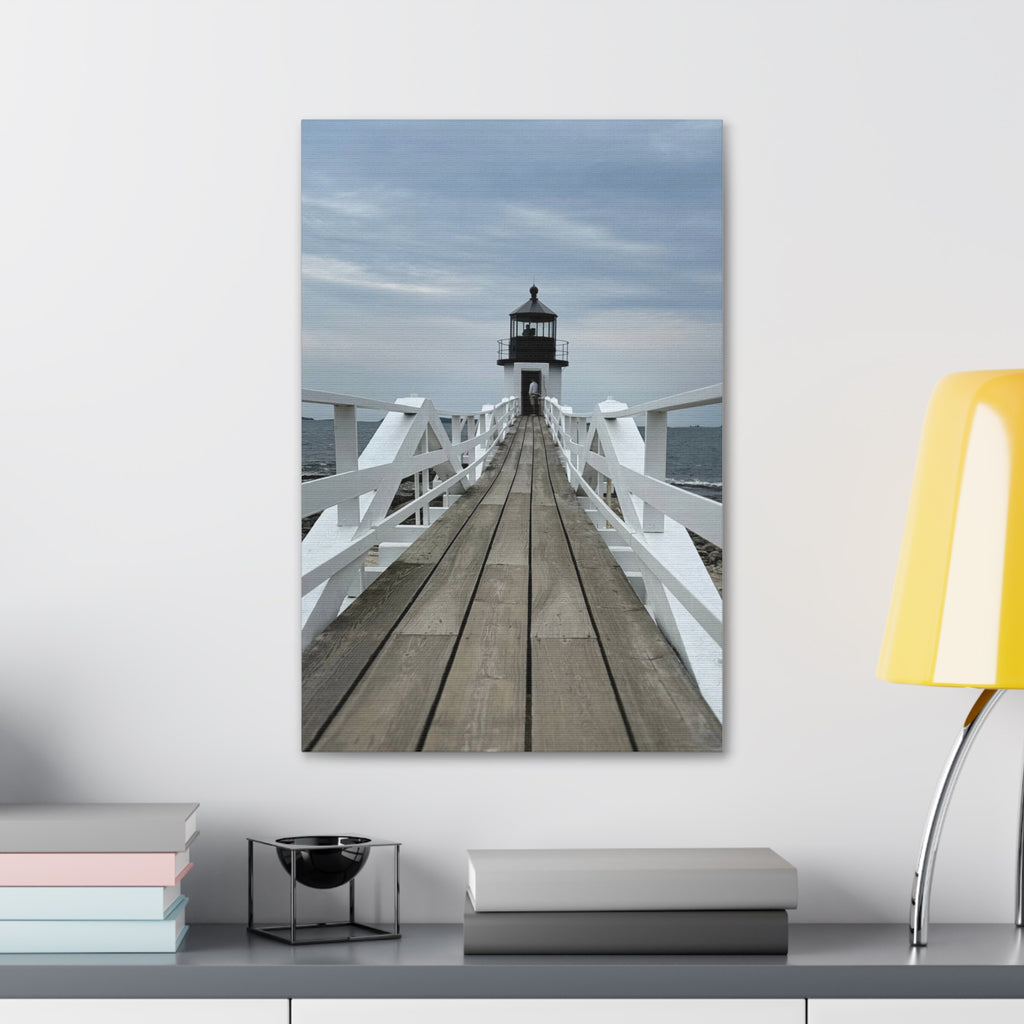 Stretched Canvas Lighthouse Pier Wall Art