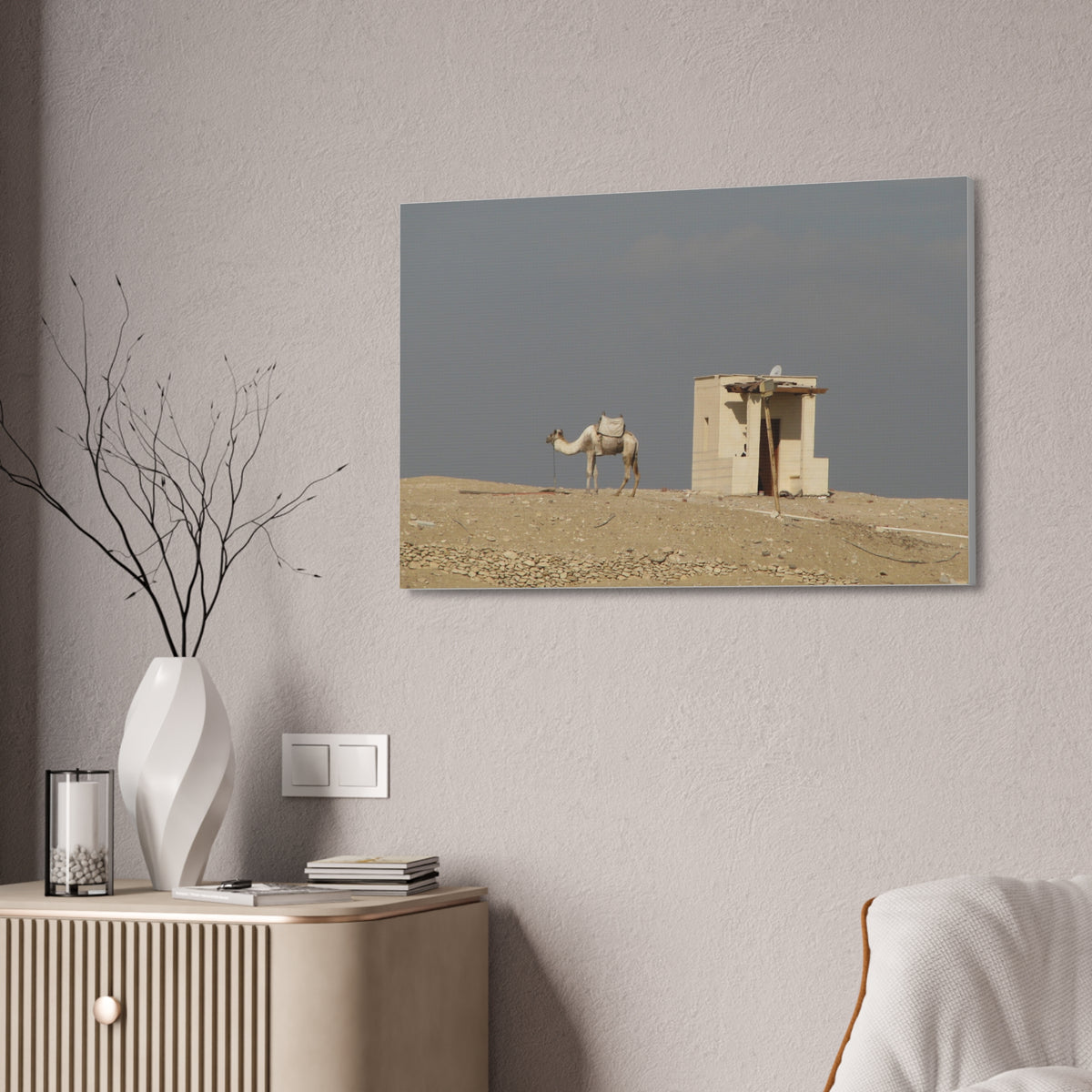 Desert Camel Landscape Canvas Wall Art