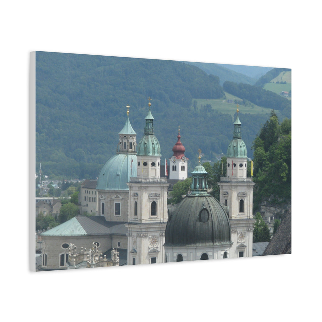 Salzburg Cathedral Austrian Alps Matte Canvas
