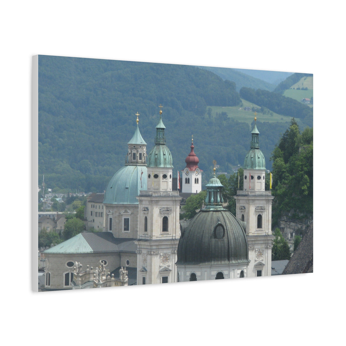 Salzburg Cathedral Austrian Alps Matte Canvas
