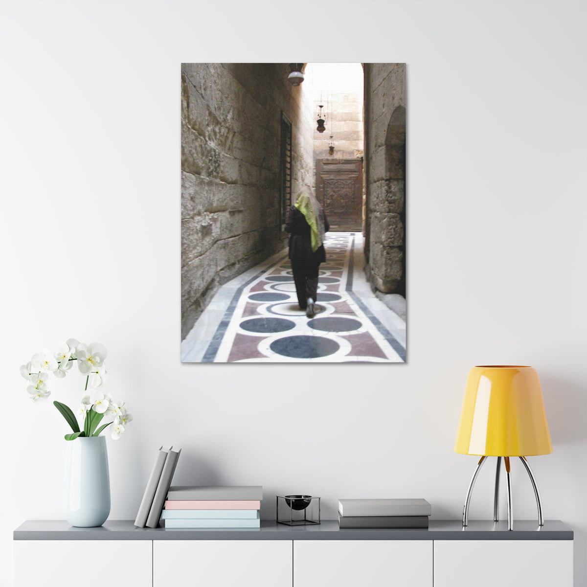 Stretched Canvas Wall Art – Historic Stone Alleyway Photography