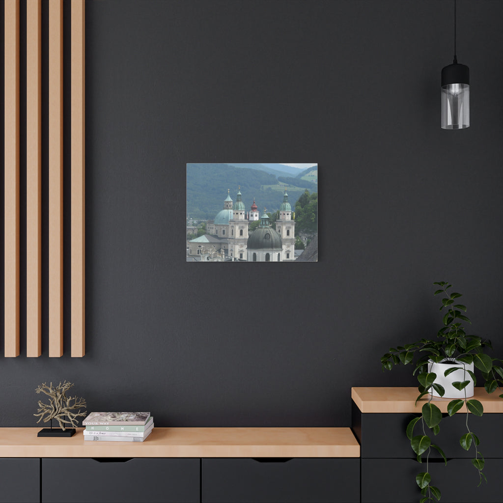 Salzburg Cathedral Austrian Alps Matte Canvas