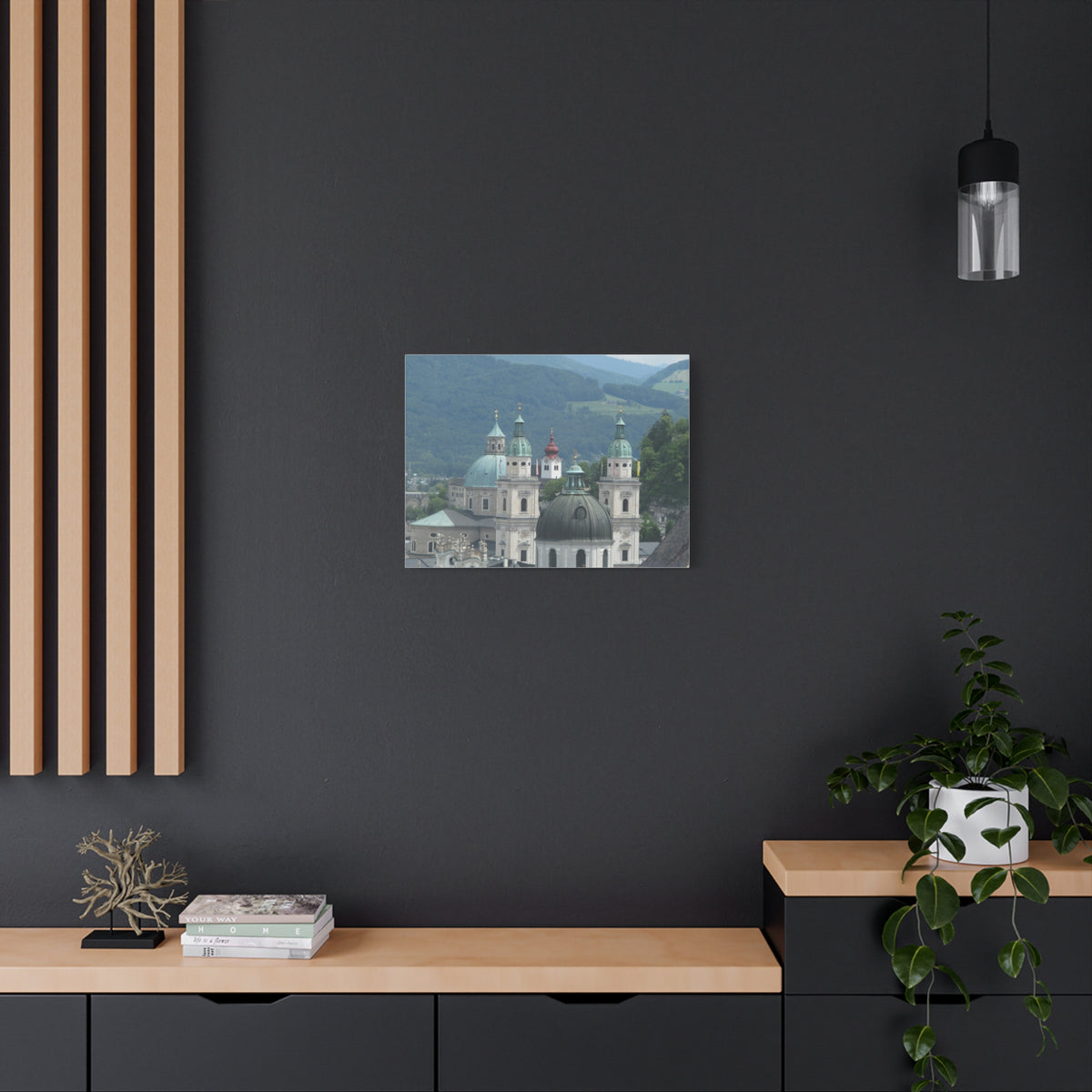 Salzburg Cathedral Austrian Alps Matte Canvas