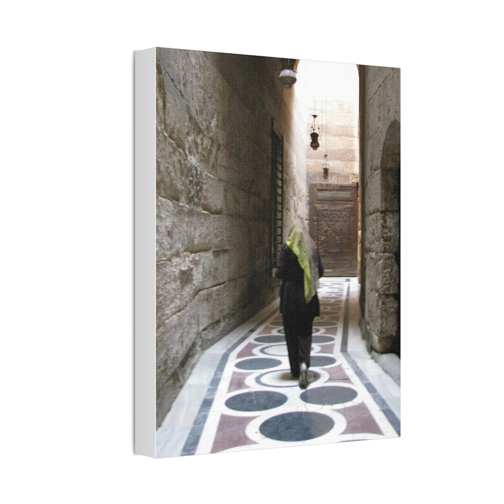 Stretched Canvas Wall Art – Historic Stone Alleyway Photography
