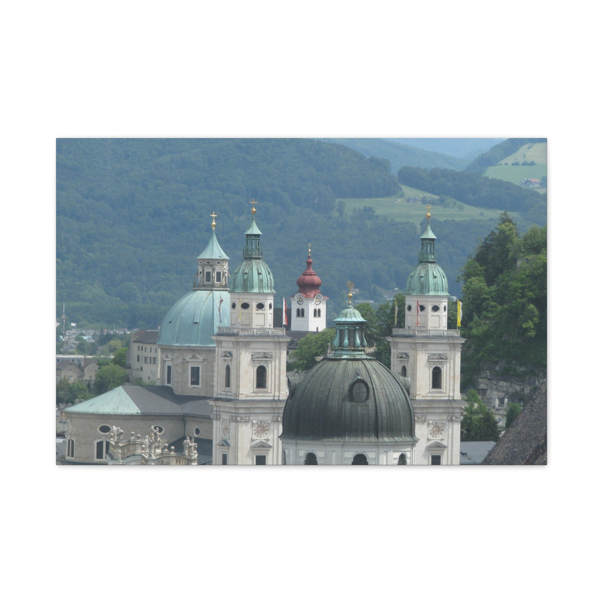 Salzburg Cathedral Austrian Alps Matte Canvas