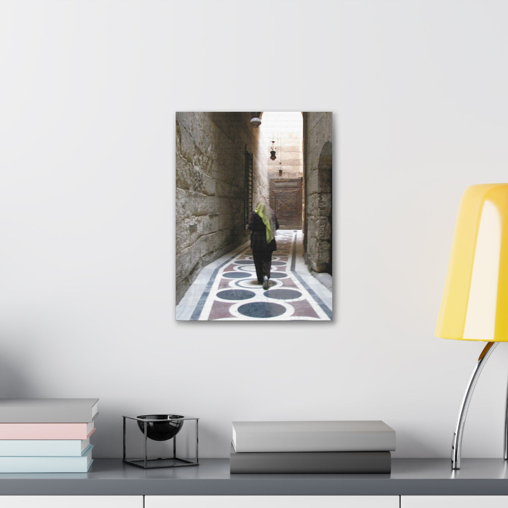 Stretched Canvas Wall Art – Historic Stone Alleyway Photography