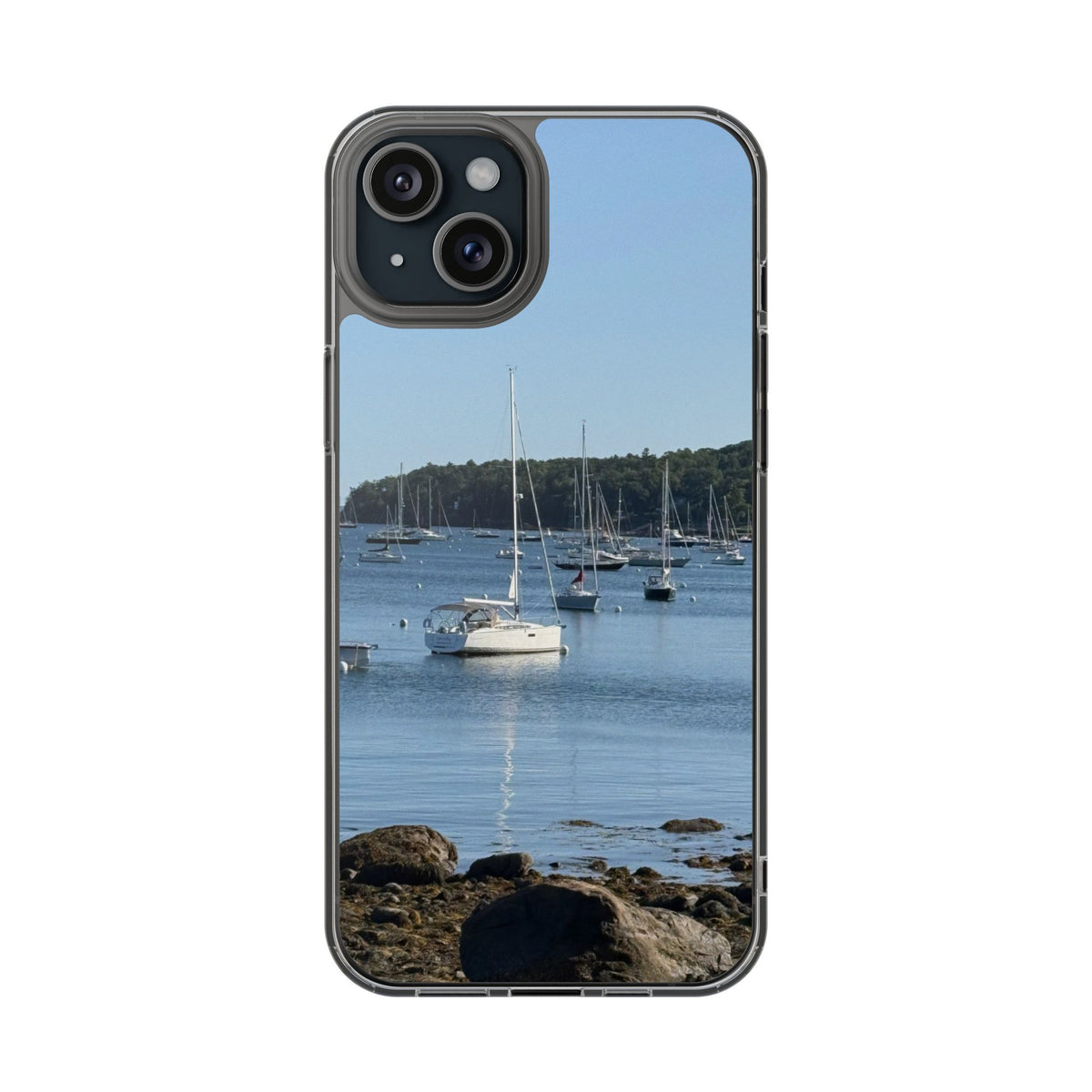 Sailboats on Harbor Phone Case | Clear Magnetic Case
