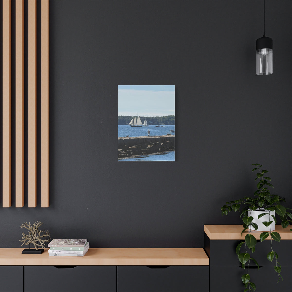 Schooner Sailboat Canvas (Rockland, Maine, USA)