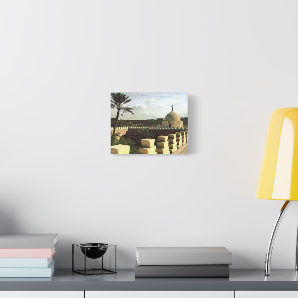 Desert Mosque Landscape Matte Canvas