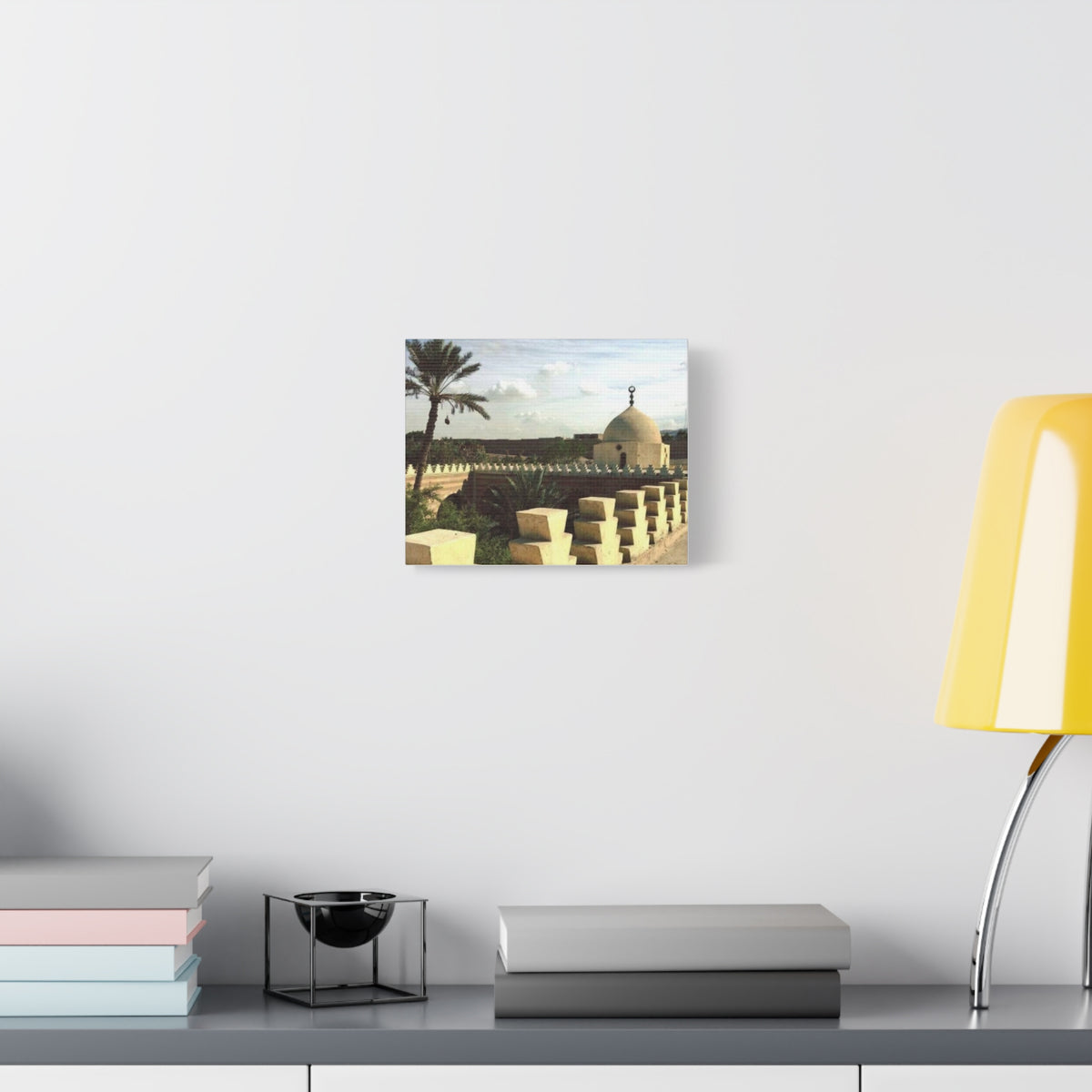 Desert Mosque Landscape Matte Canvas