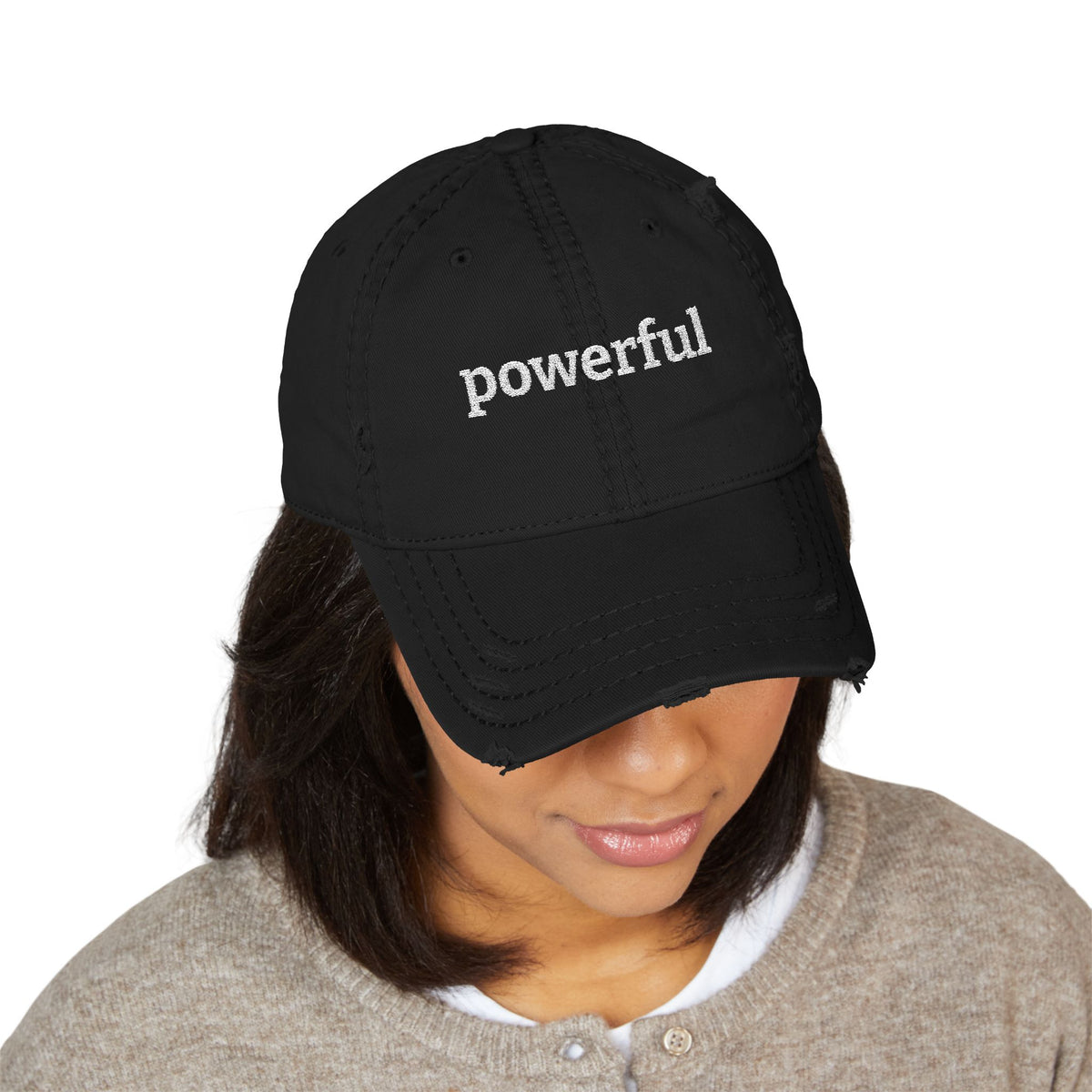 Powerful Distressed Dad Hat