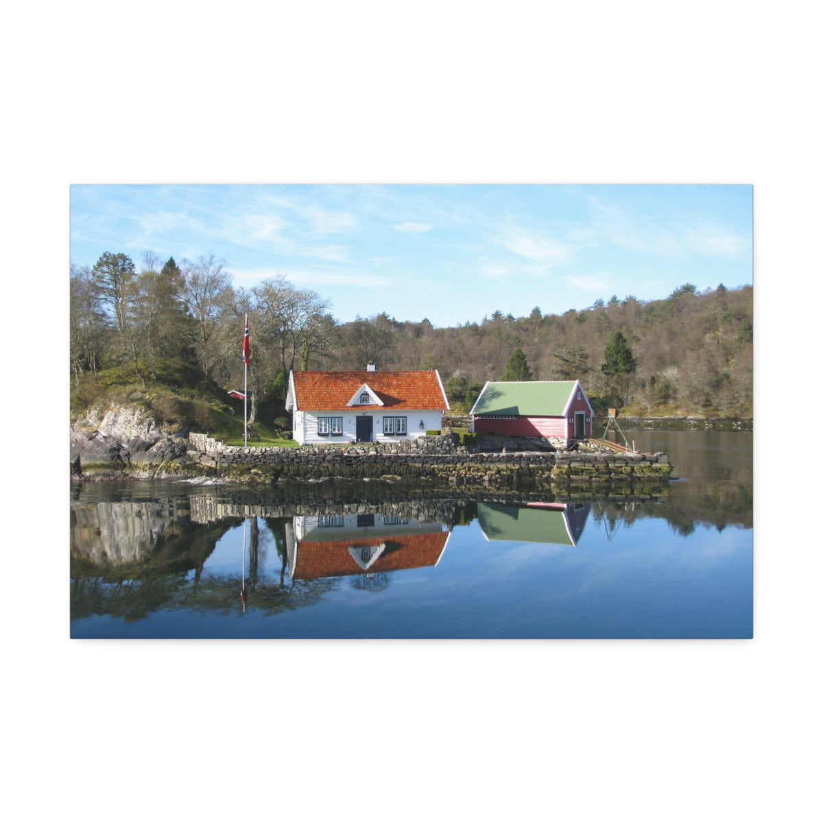 Norway Home Reflection Wall Art