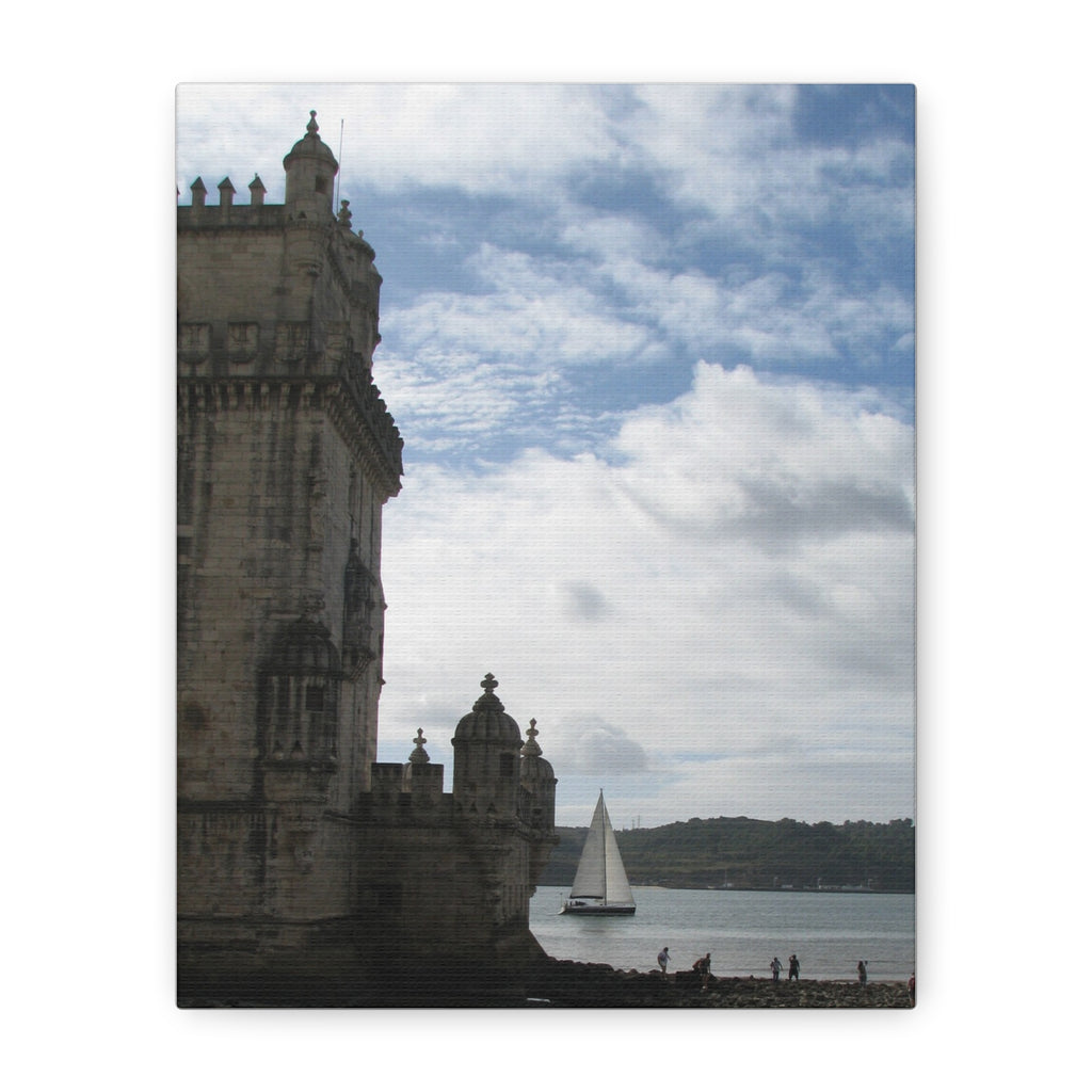 Sailboat by Historic Tower Canvas (Portugal)