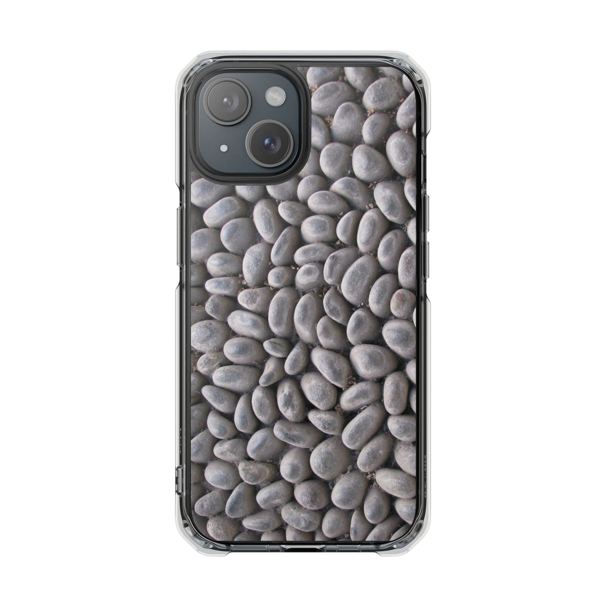 Gray Pebble Pattern Phone Case | Magnetic Clear Impact Case