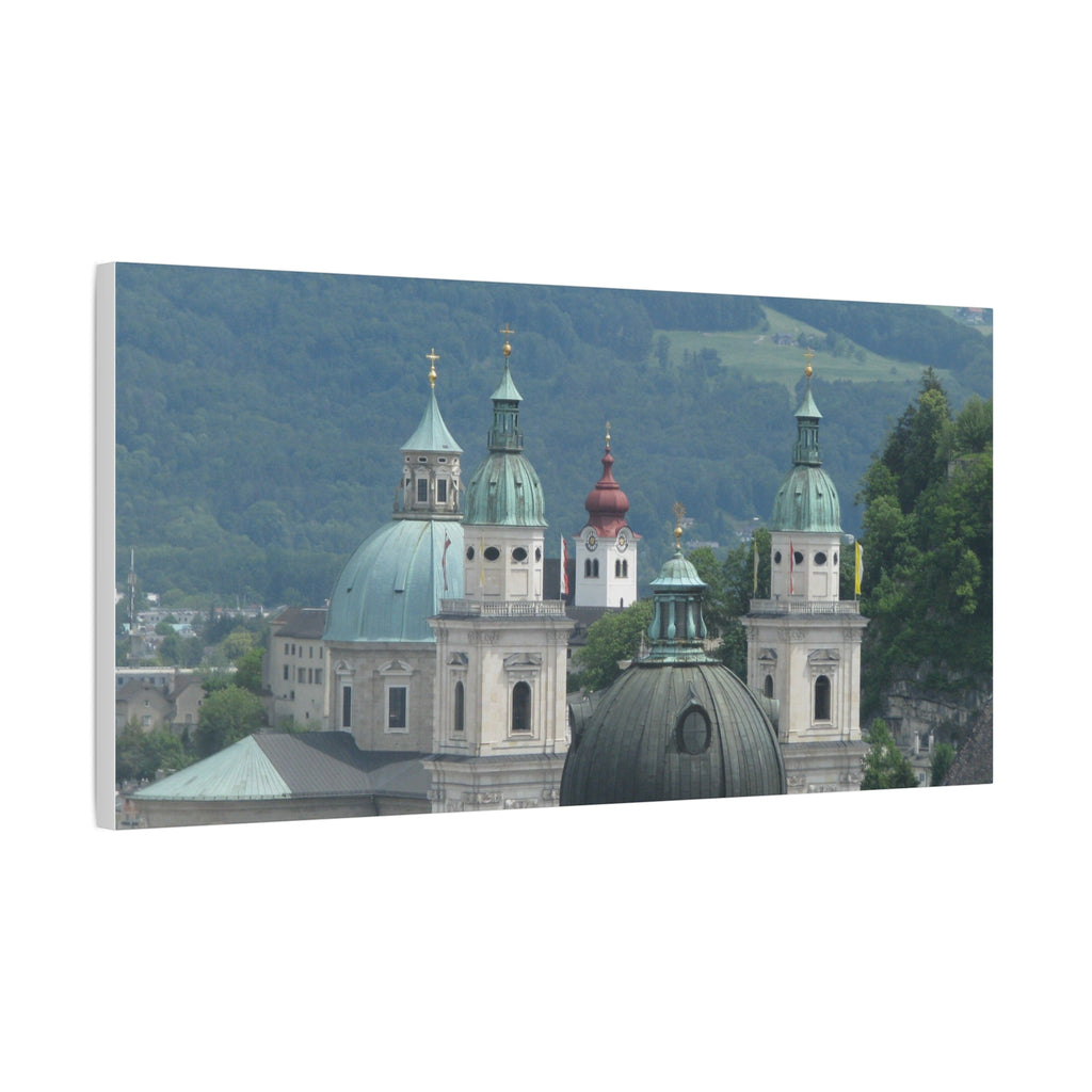 Salzburg Cathedral Austrian Alps Matte Canvas